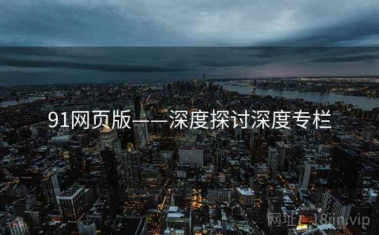 91网页版——深度探讨深度专栏  第2张